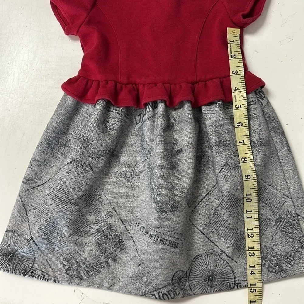 Tutto Piccolo Newspaper Print Ruffle Dress 4